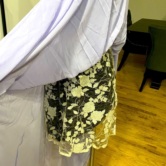 EUC Vera Wang sequin Lace Sheer Gown - Picture 4 of 5